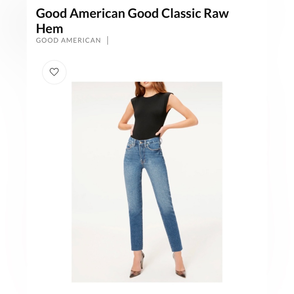 NWT Good American Good Classic medium wash jeans size 12/31